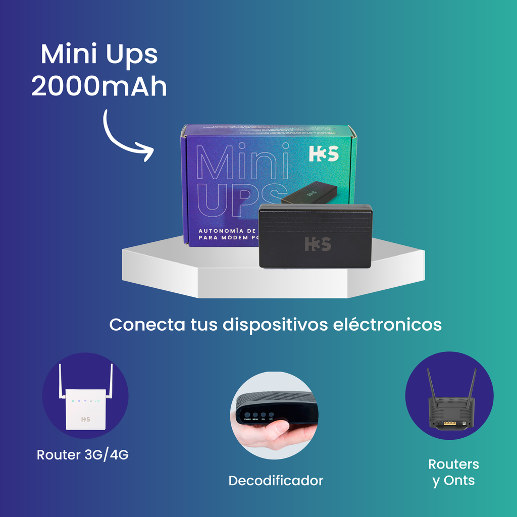 Batería Externa Portátil Mini UPS